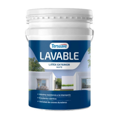 20 lts Lavable Látex Exterior Mate Blanco Tersuave
