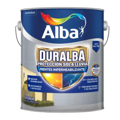 1 lts Duralba Látex Exterior Súper Acrílico Blanco