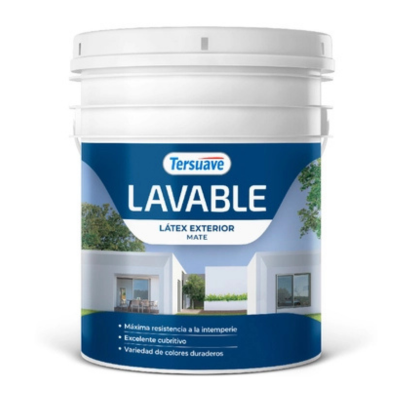10 lts Lavable Látex Exterior Mate Blanco Tersuave