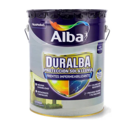 20 lts Duralba Látex Exterior Súper Acrílico Blanco