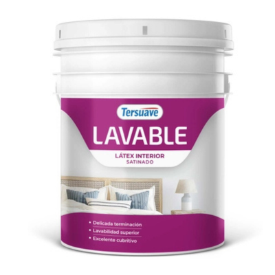 10 lts Lavable Látex Interior Satinado Blanco Tersuave