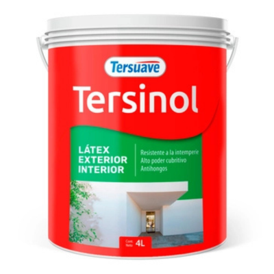 4 lts Tersinol Látex Exterior Interior Blanco Tersuave