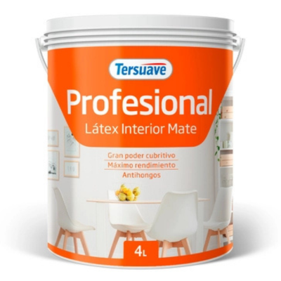 4 lts Profesional Látex Interior Mate Blanco Tersuave
