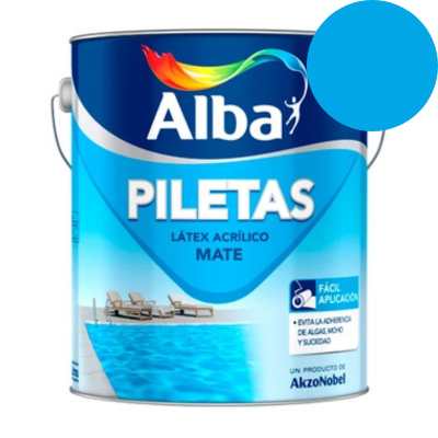 10 lts Piletas Acrílico Celeste Alba