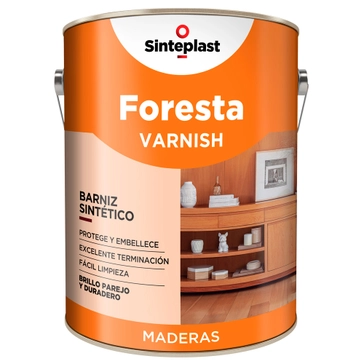 4 lts Barniz Foresta Varnish Brillante Incoloro Sinteplast
