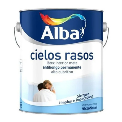 4 lts Alba Cielorrasos Mate Blanco