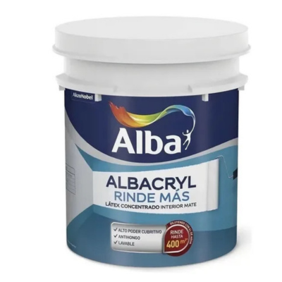 10 lts Albacryl Rinde Más Mate Blanco