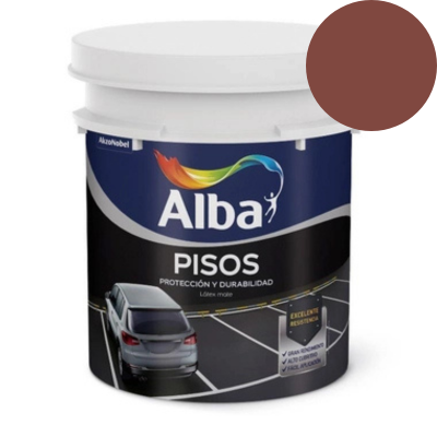 20 lts Pisos Acrílico Rojo Colonial Alba