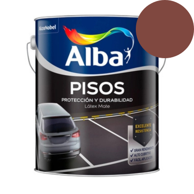 4 lts Pisos Acrílico Rojo Colonial Alba