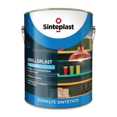 1 lts Esmalte Sintético 3 en 1 Brillante Blanco Brilloplast