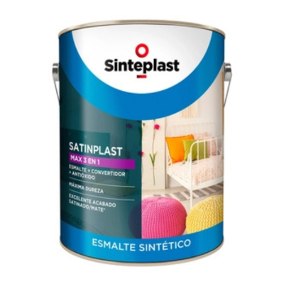 4 lts Esmalte Sintético Mate 3 en 1 Satinplast