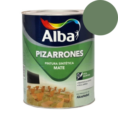1 lts Esmalte Sintético Pizarrones Mate Verde Alba