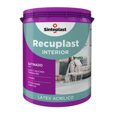 20 lts Látex Interior Satinado Blanco Recuplast