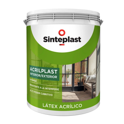 1 lts Látex Interior-Exterior Mate Blanco Acrilplast