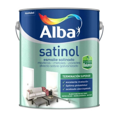 1 lts Esmalte Sintético Satinol Balance Blanco Alba